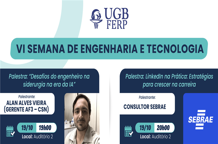 VI SEMANA DE ENGENHARIA E TECNOLOGIA – UGB/FERP
